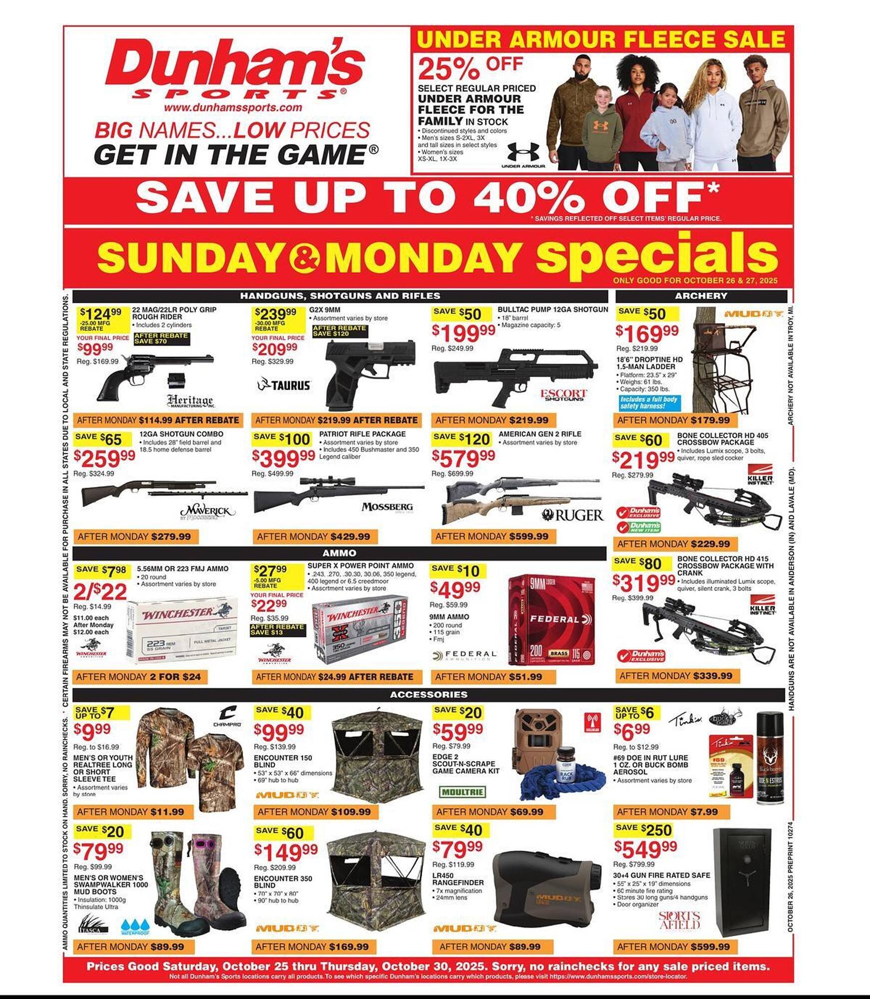 Dunham&#039;s Sports weekly ad (2025-10-25 - 2025-10-30) | 2