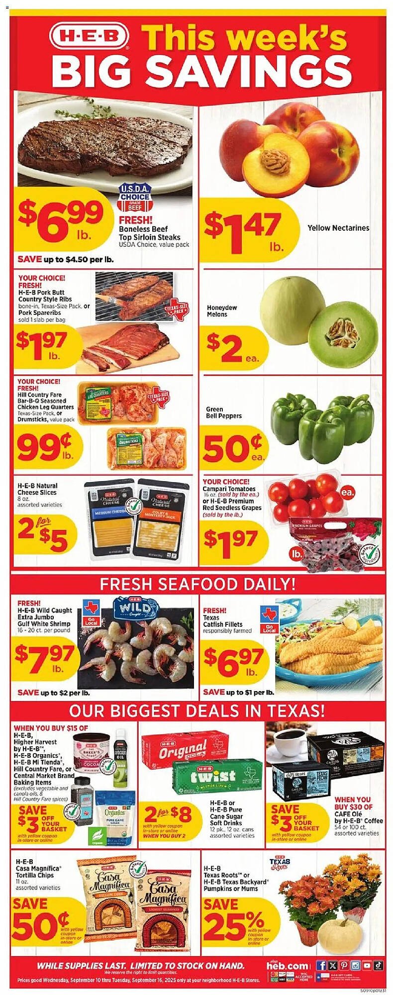 H-E-B weekly ad (2025-09-10 - 2025-09-17) | 1