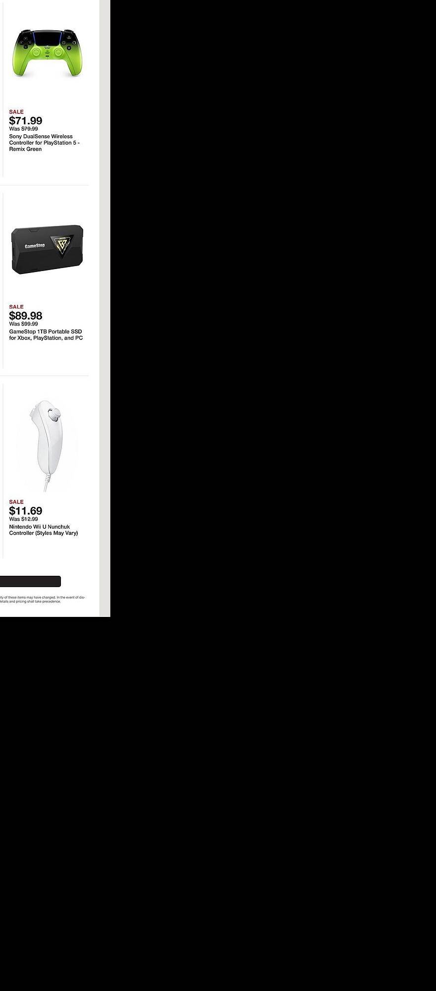 Game Stop weekly ad