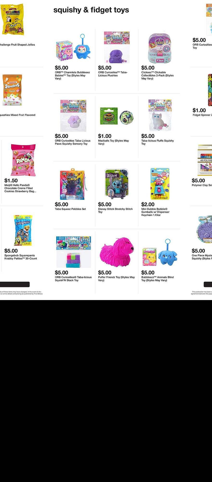 Five Below weekly ad