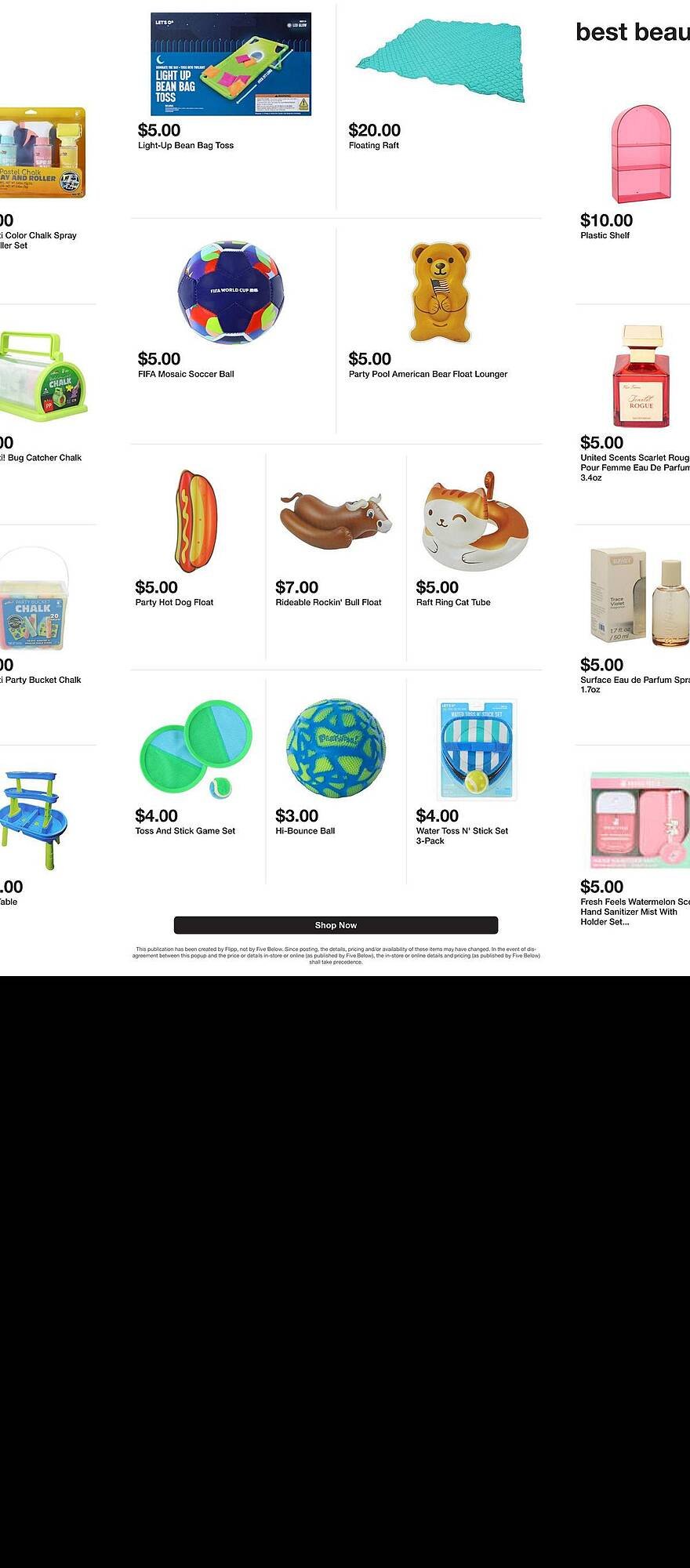 Five Below weekly ad