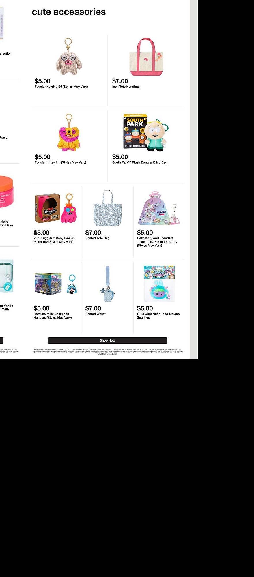 Five Below weekly ad