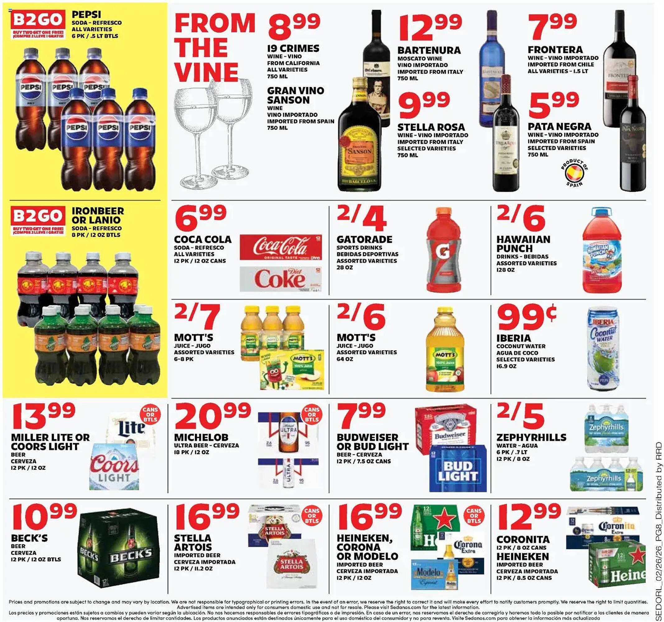 Sedano's weekly ad