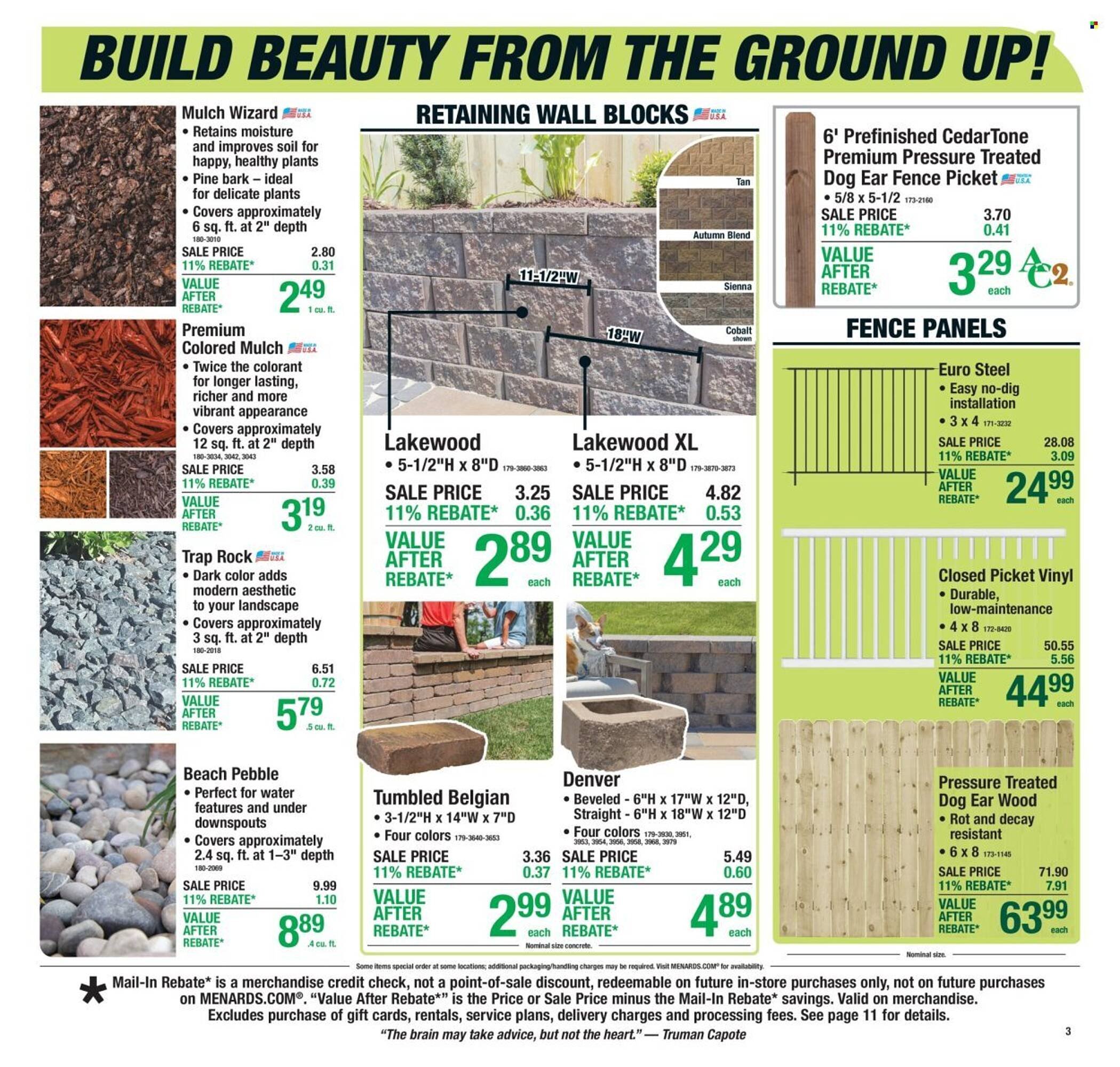 Menards weekly ad
