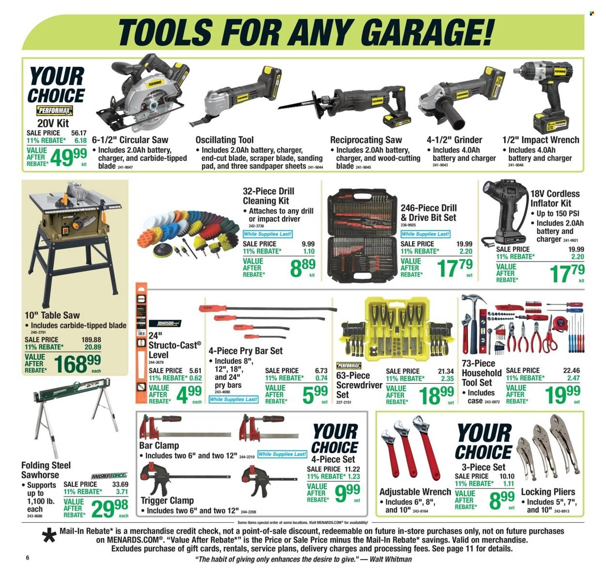 Menards weekly ad