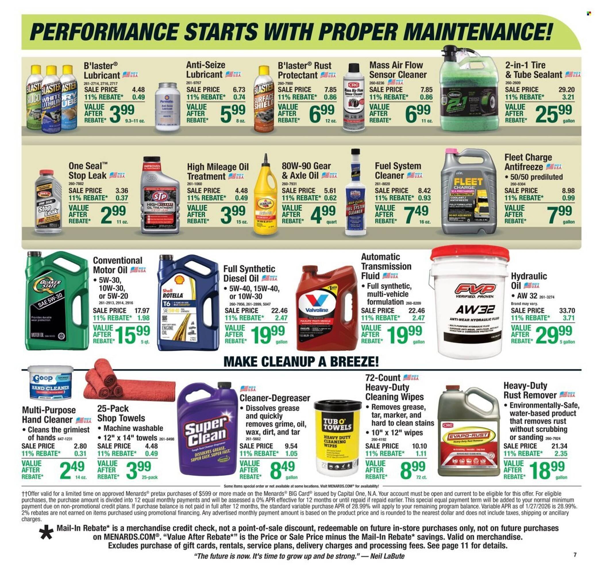 Menards weekly ad
