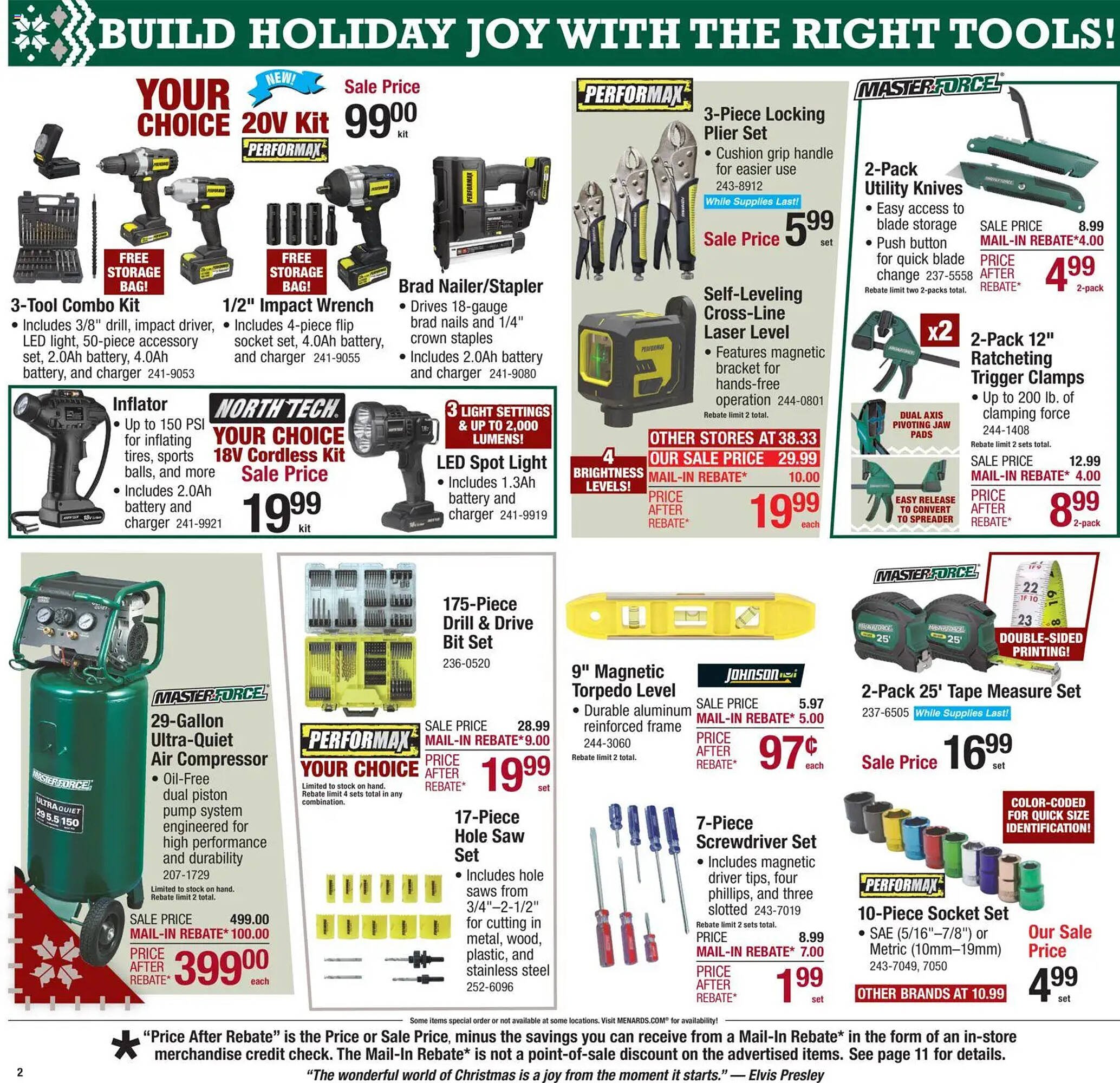 Menards weekly ad