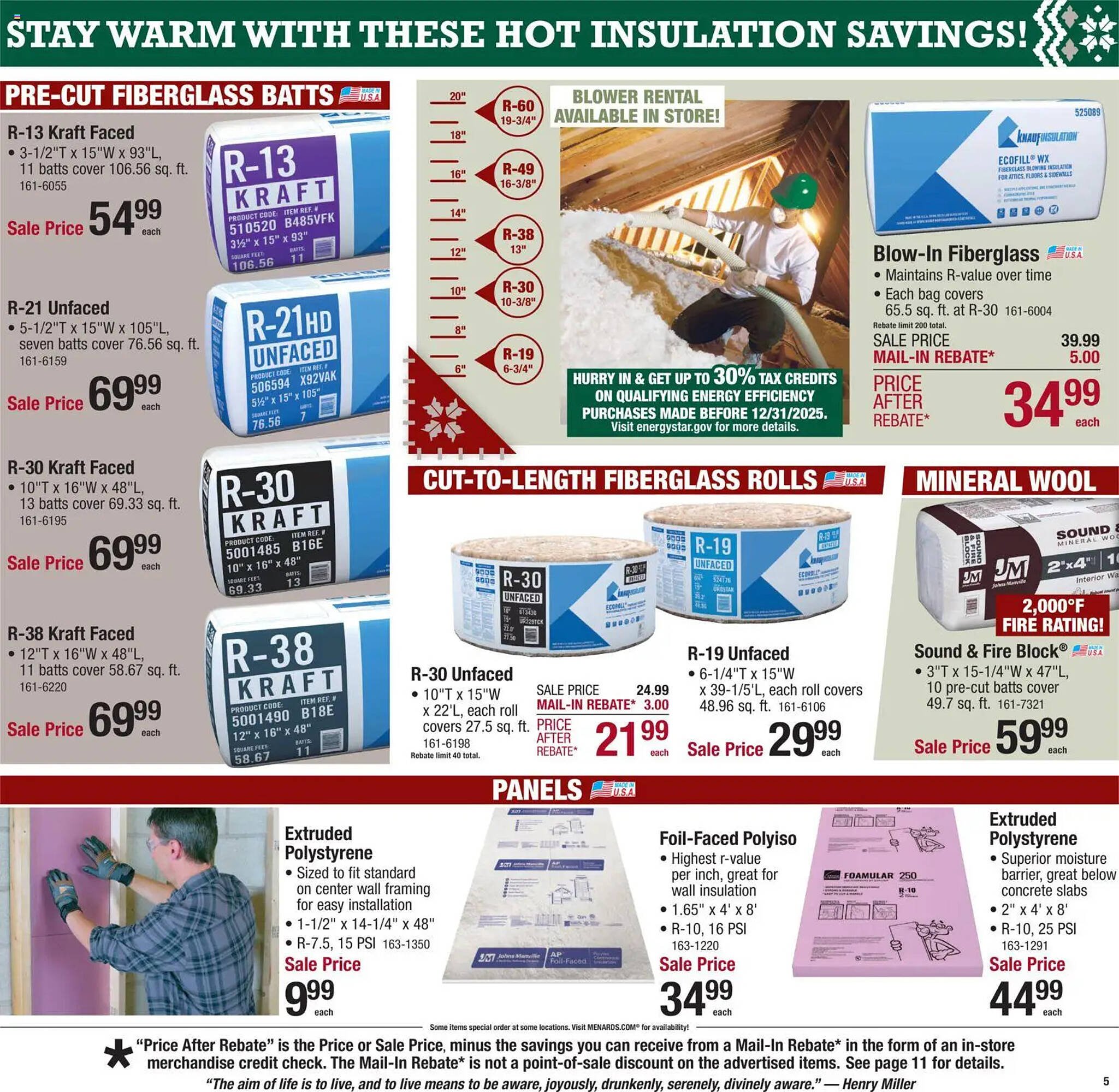 Menards weekly ad