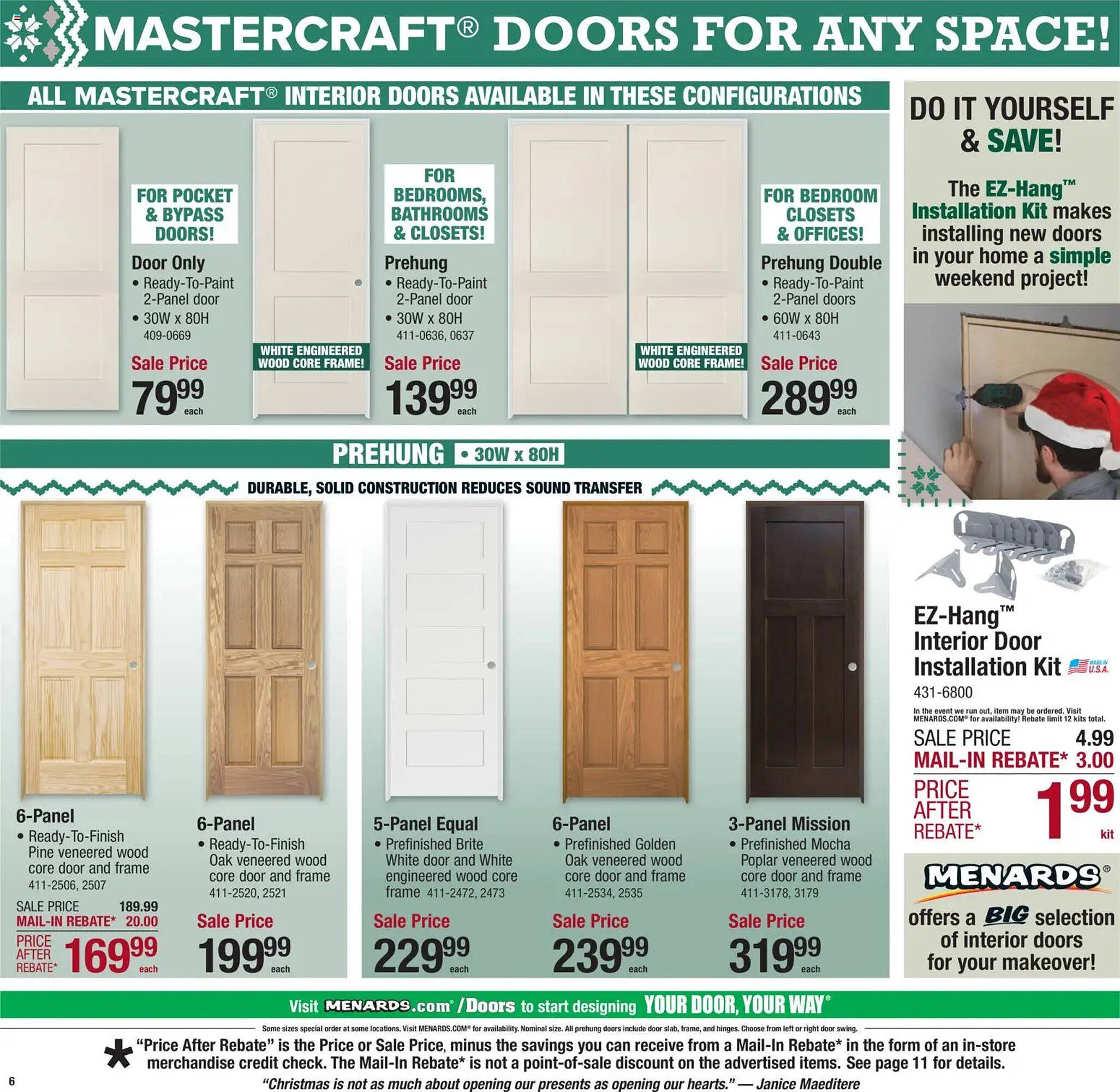 Menards weekly ad