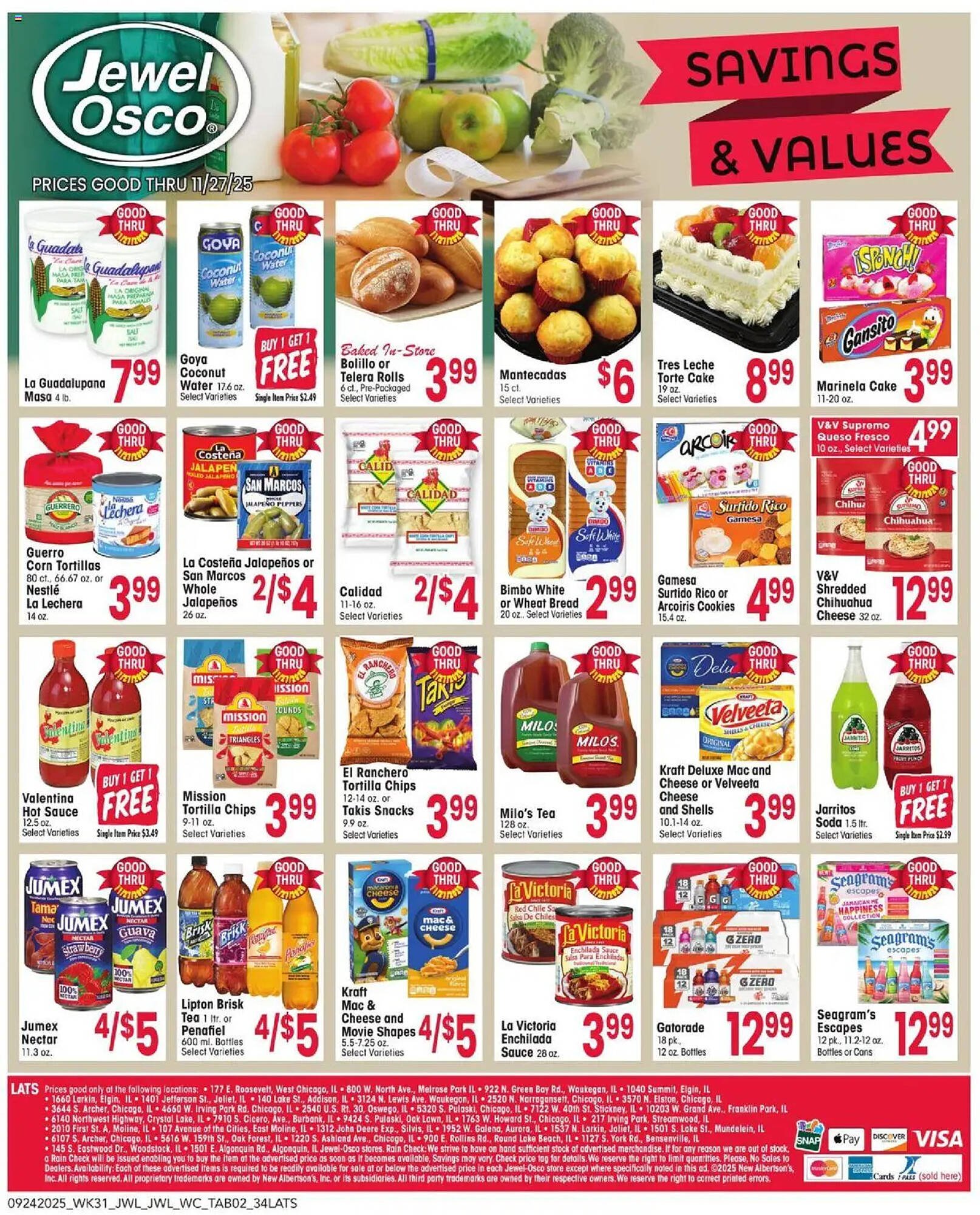 Jewel-Osco weekly ad (2025-09-24 - 2025-11-28) | 2