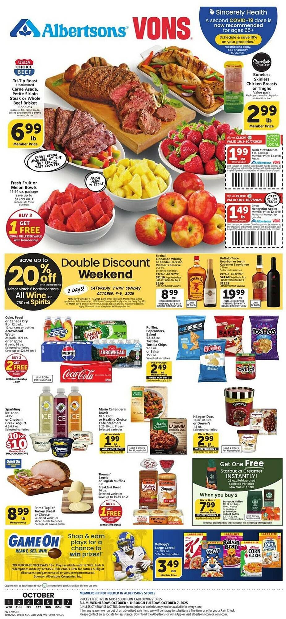 Vons weekly ad (2025-10-01 - 2025-10-07) | 1