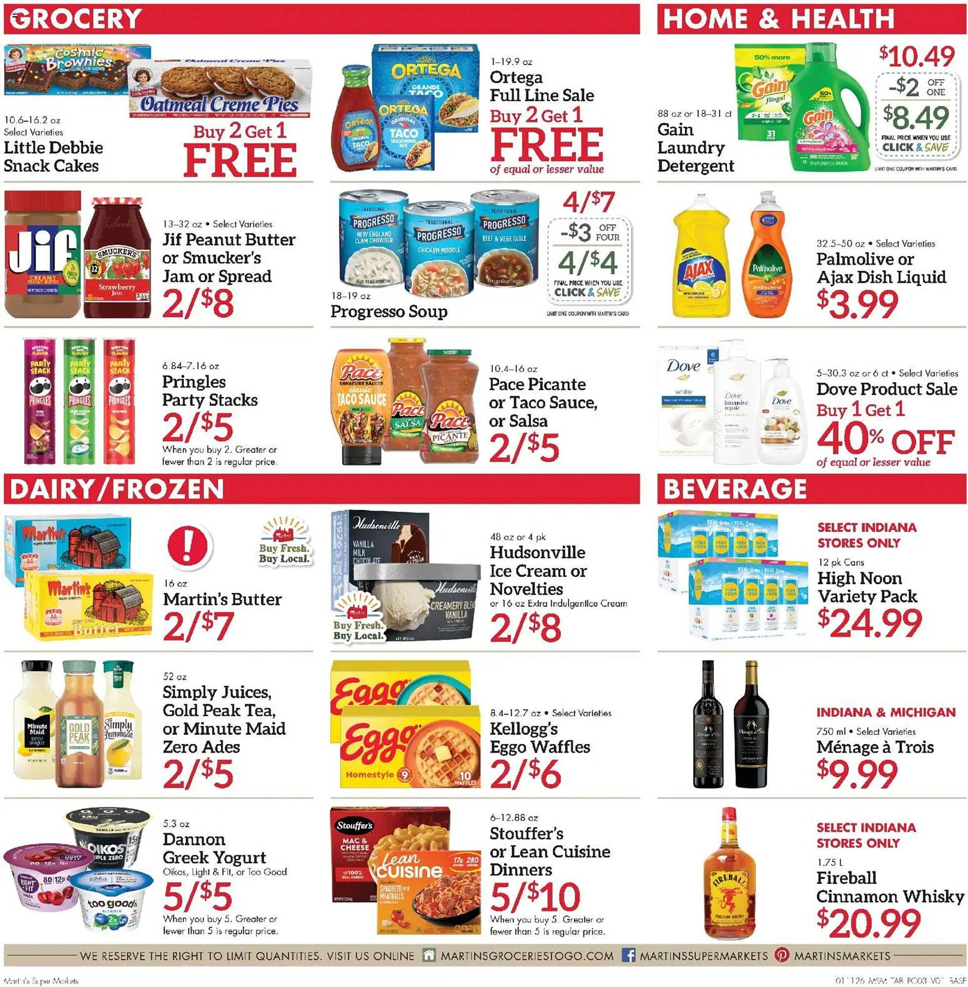 Martin's weekly ad