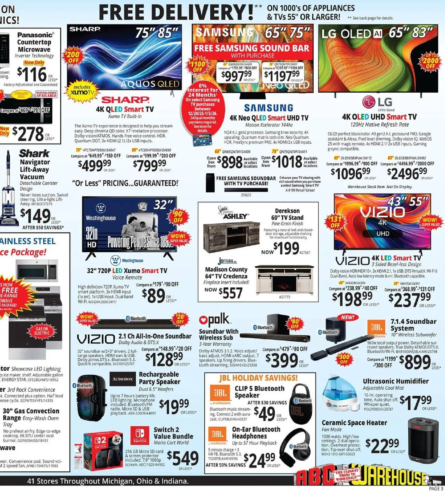 ABC Warehouse weekly ad