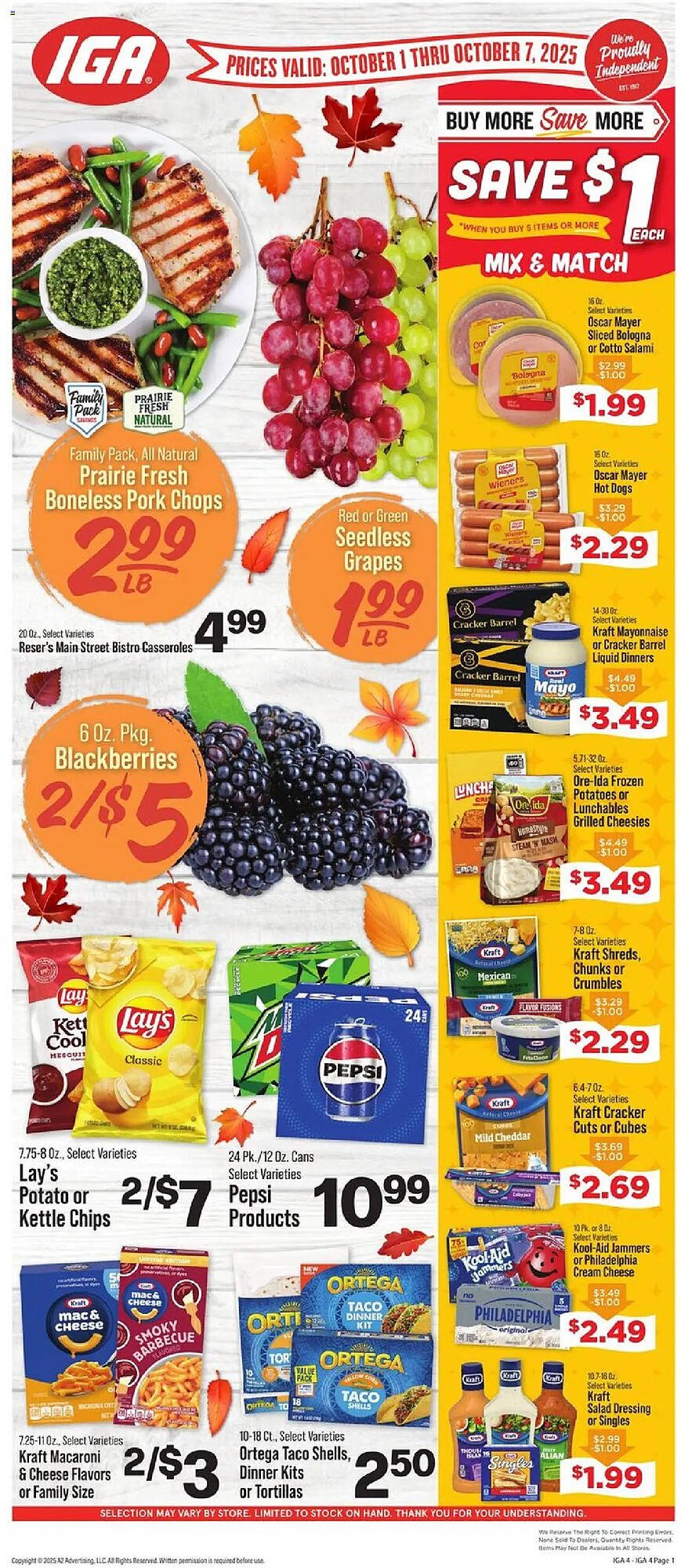 IGA weekly ad (2025-10-01 - 2025-10-07) | 1