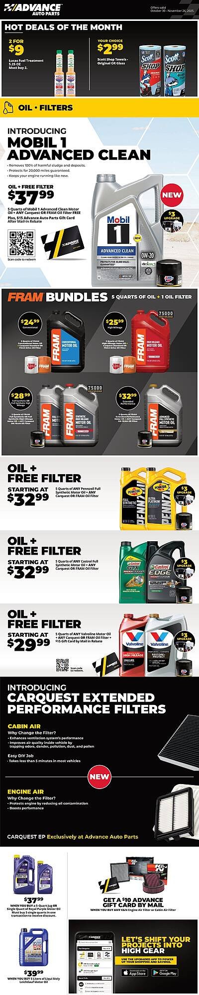Advance Auto Parts flyer (2025-10-30 - 2025-11-26) | 1