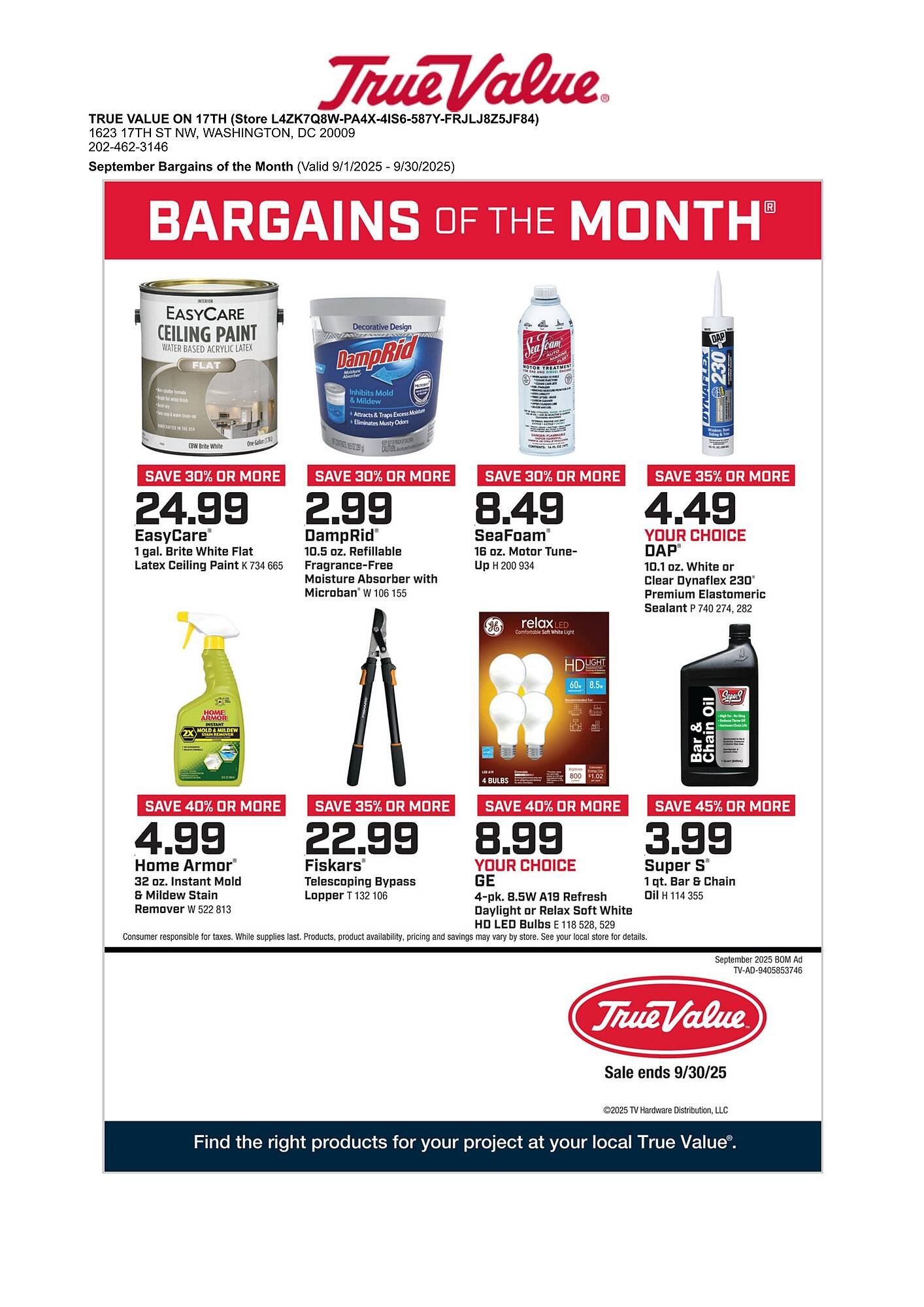 True Value weekly ad (2025-09-01 - 2025-09-30) | 1