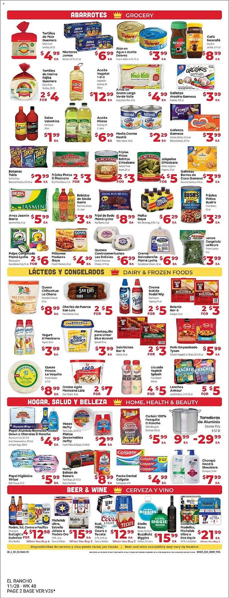 Supermercado El Rancho weekly ad