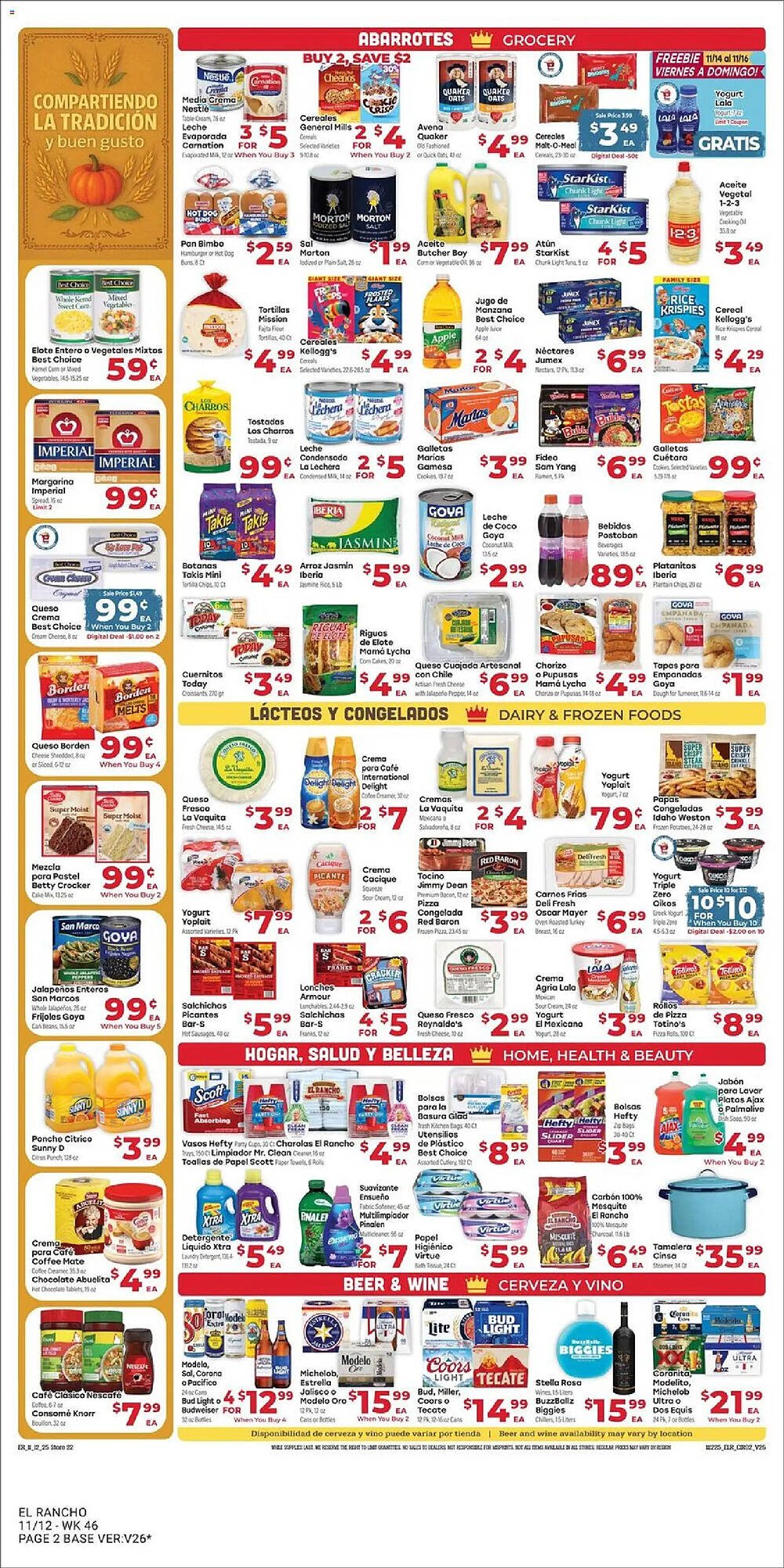 Supermercado El Rancho weekly ad (2025-11-12 - 2025-11-19) | 2