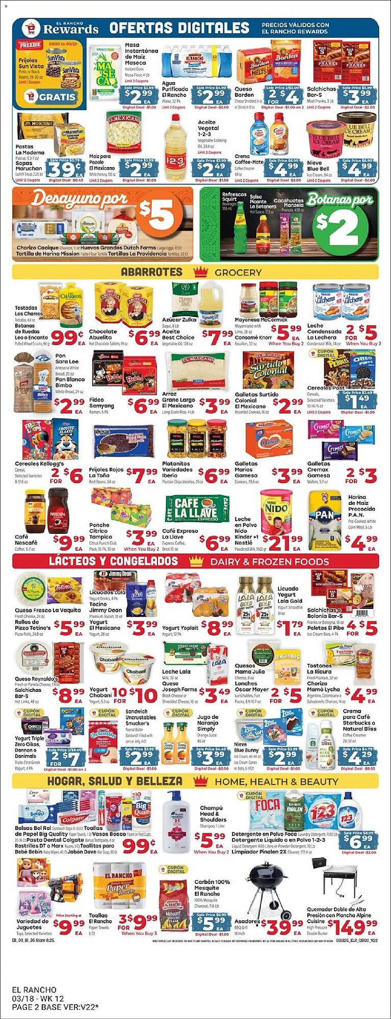 Supermercado El Rancho weekly ad