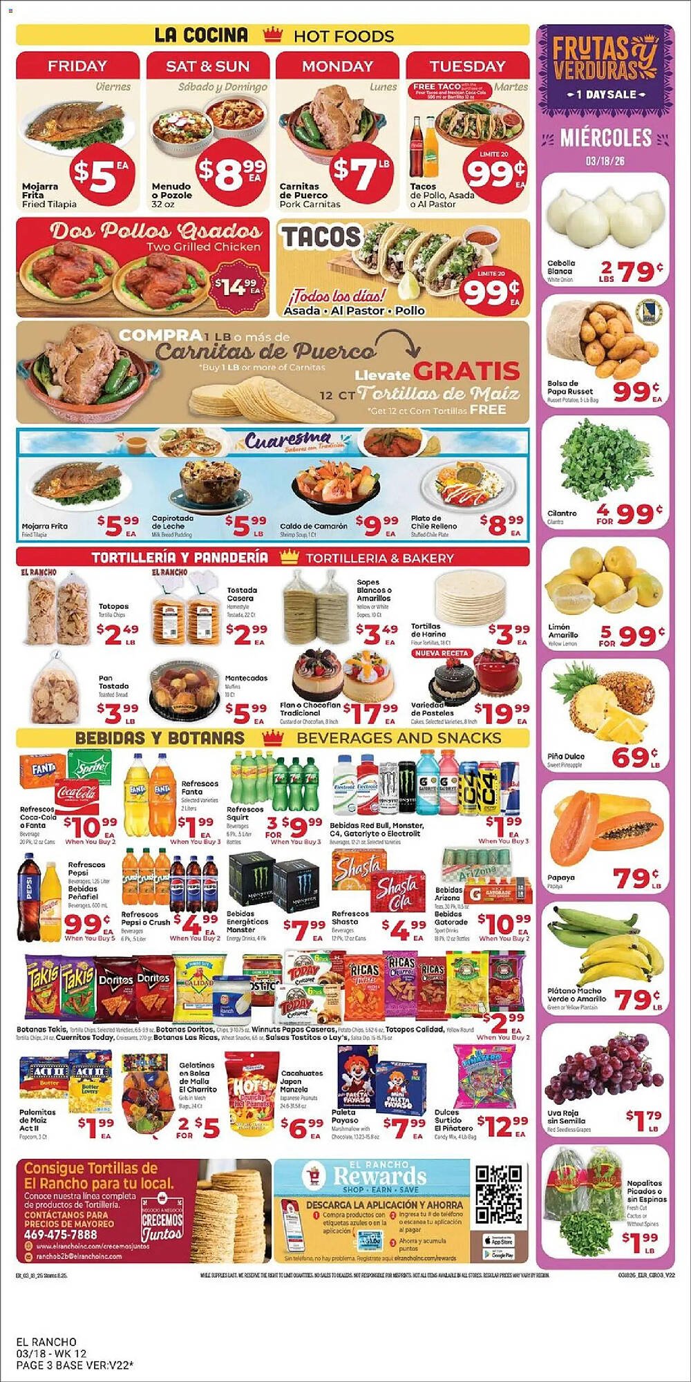Supermercado El Rancho weekly ad