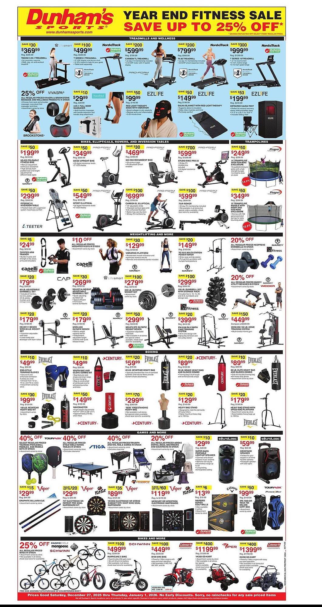 Dunham's Sports weekly ad