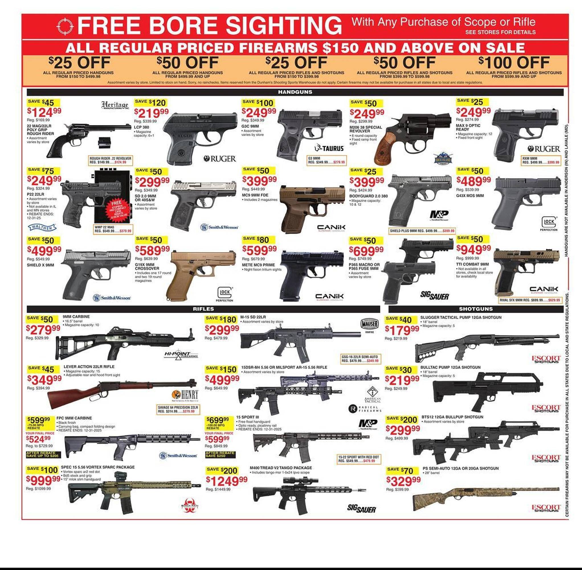 Dunham's Sports weekly ad