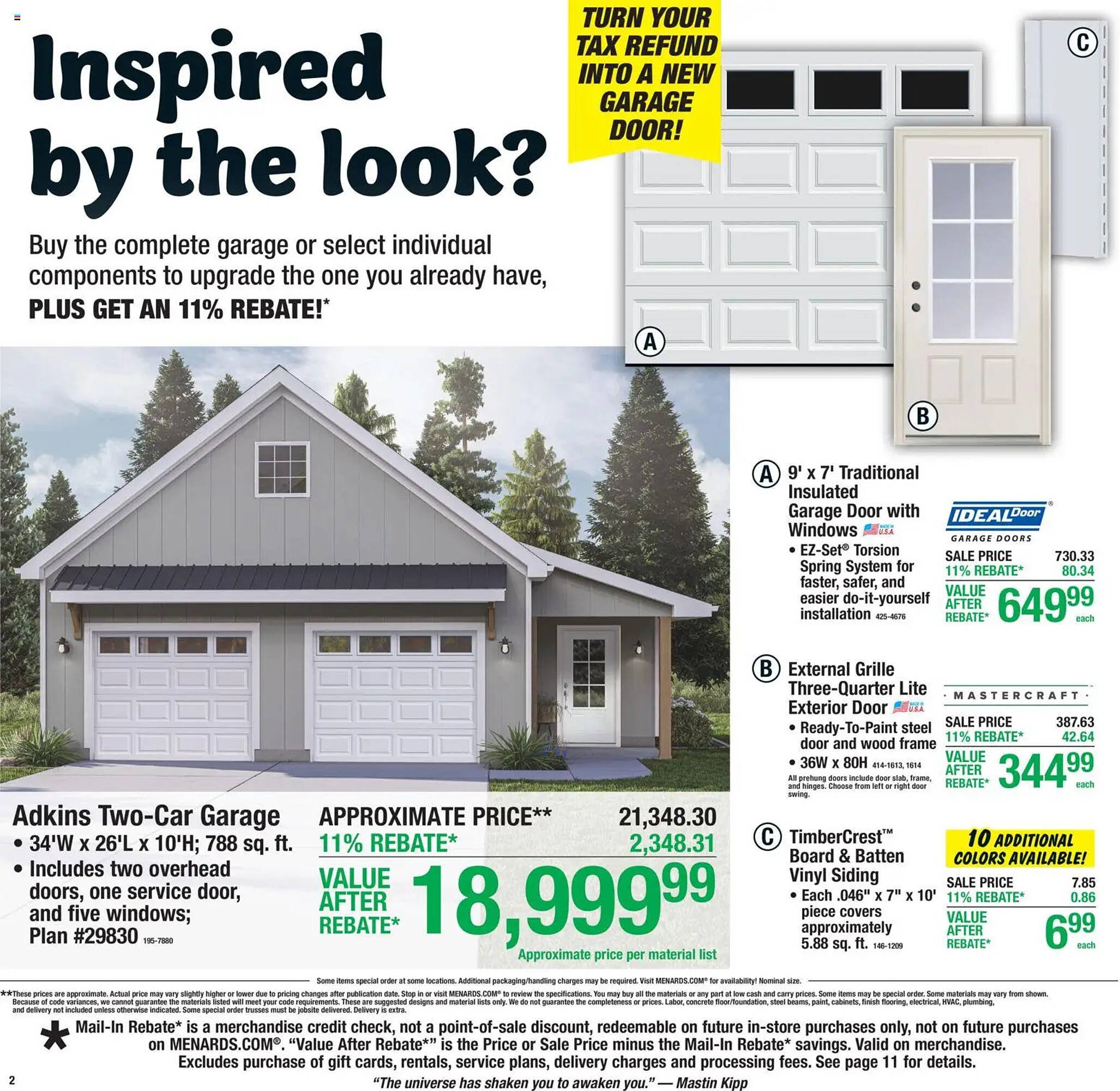 Menards weekly ad