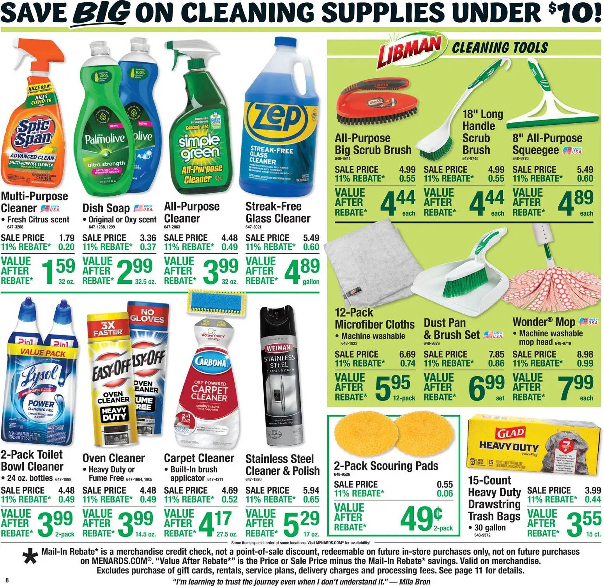 Menards weekly ad