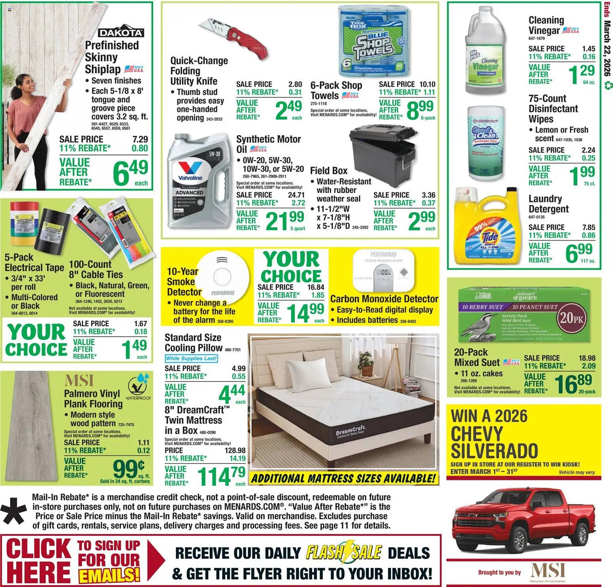 Menards weekly ad