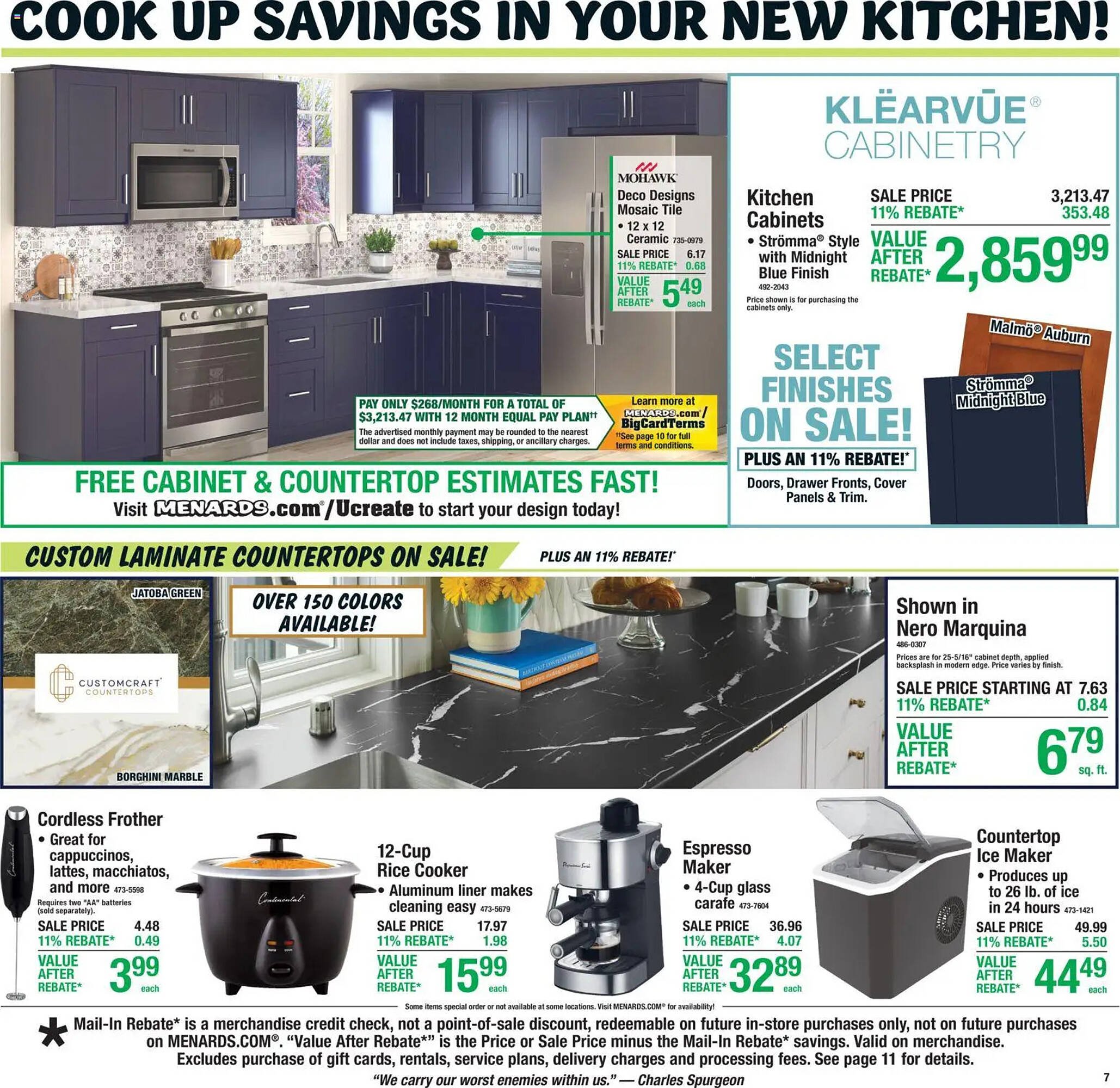 Menards weekly ad