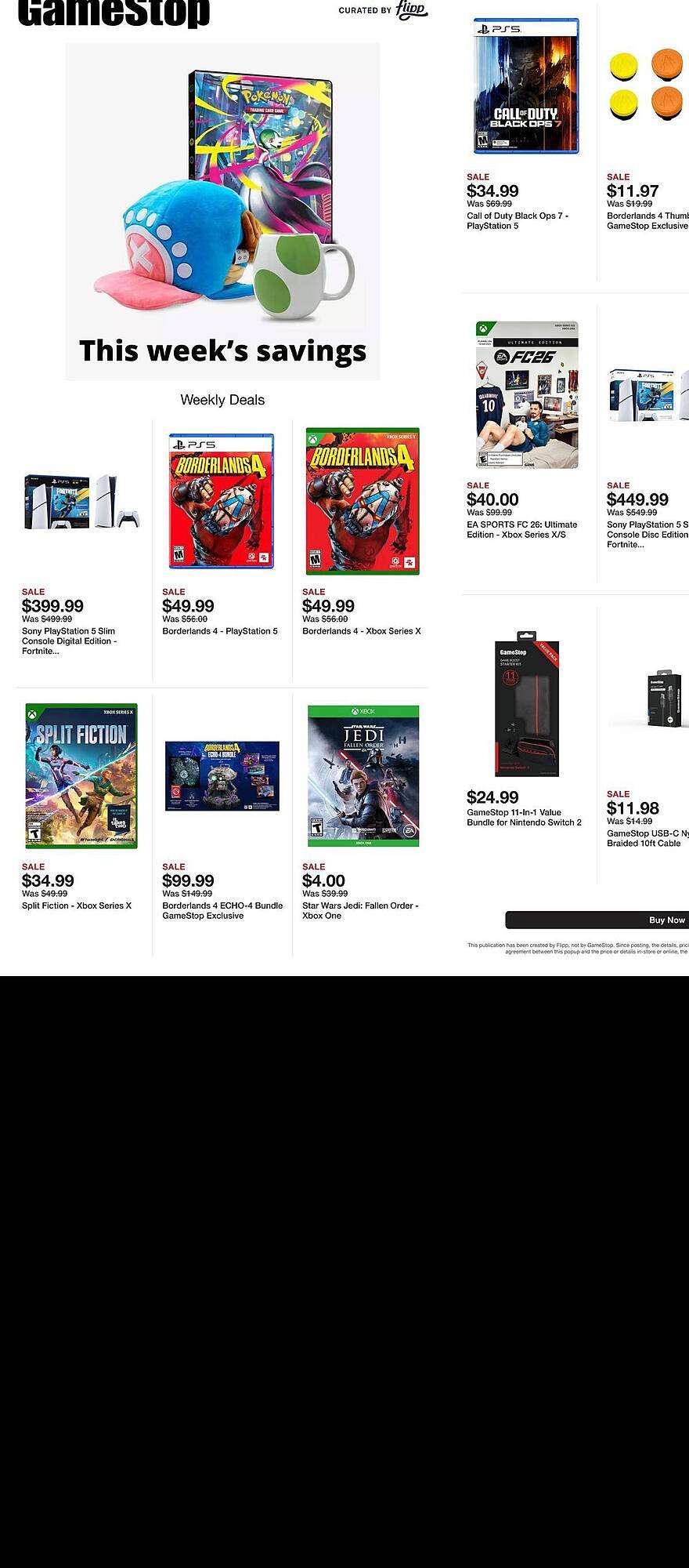 Game Stop weekly ad