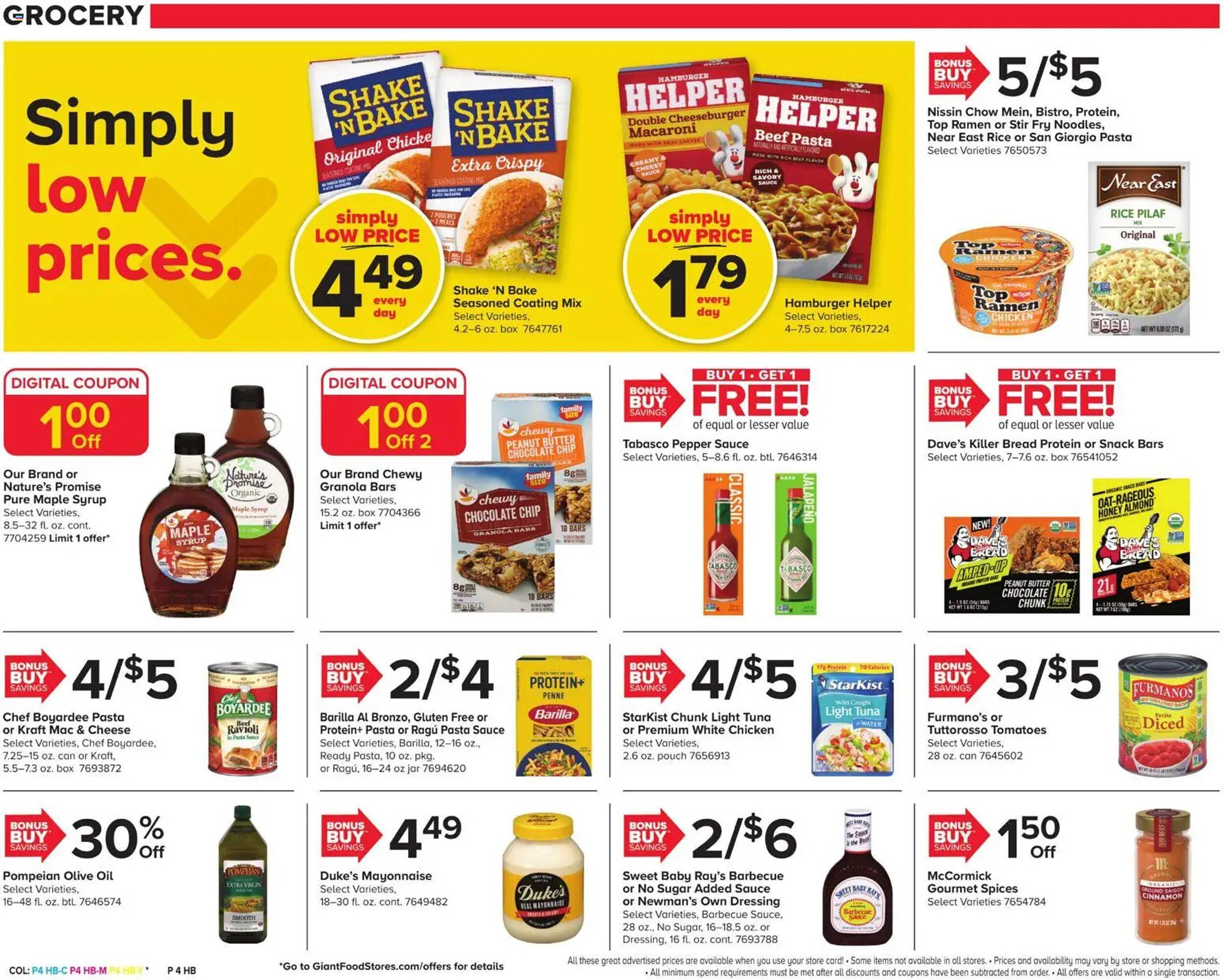 GIANT weekly ad