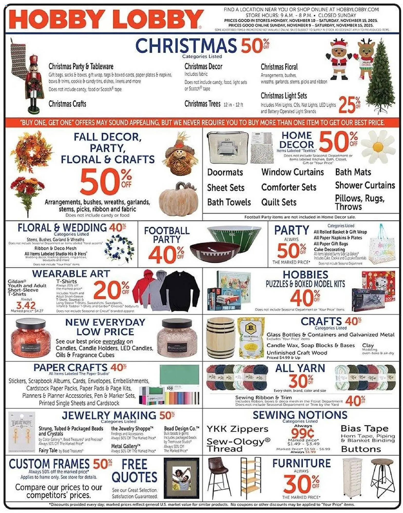 Hobby Lobby weekly ad (2025-11-09 - 2025-11-15) | 1