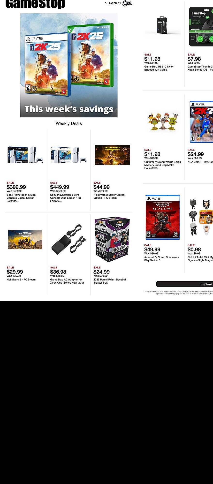Game Stop weekly ad