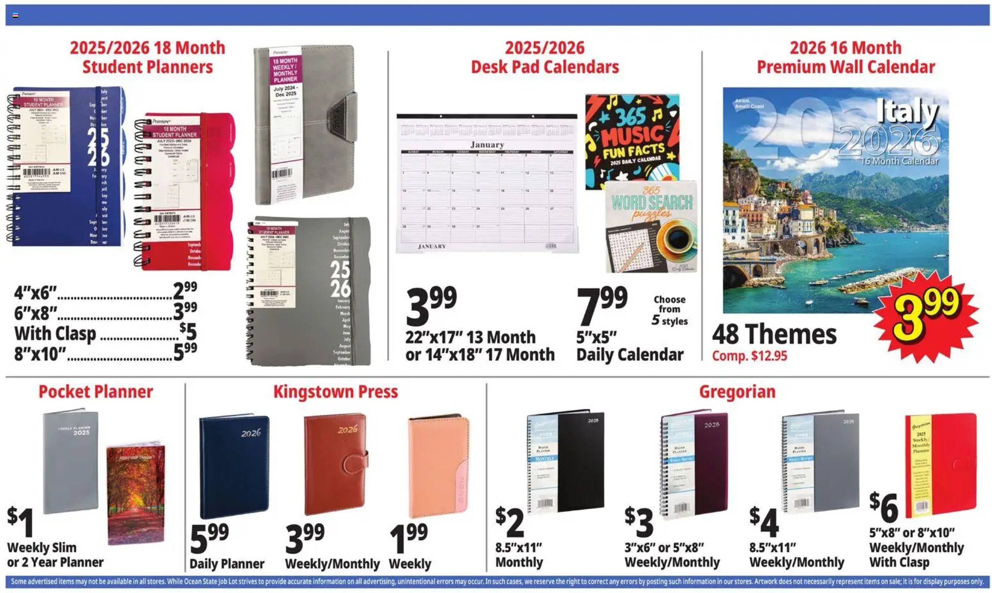 Ocean State Job Lot flyer