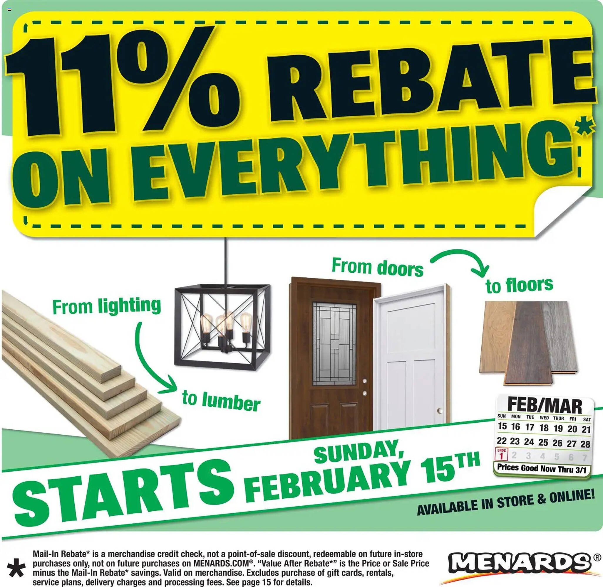 Menards weekly ad
