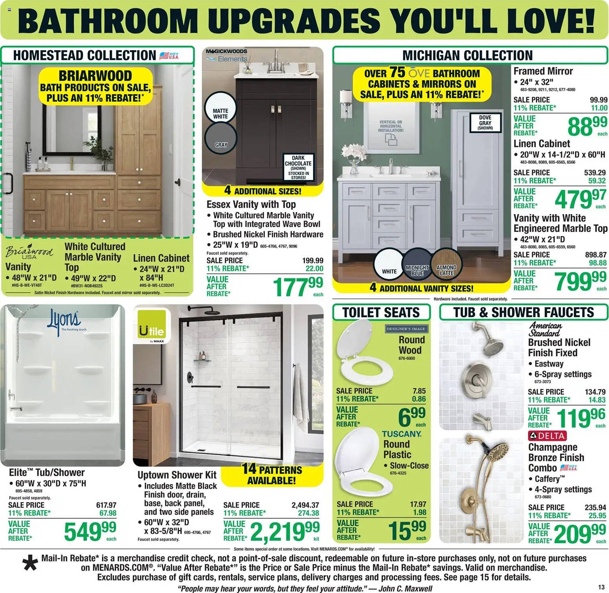 Menards weekly ad