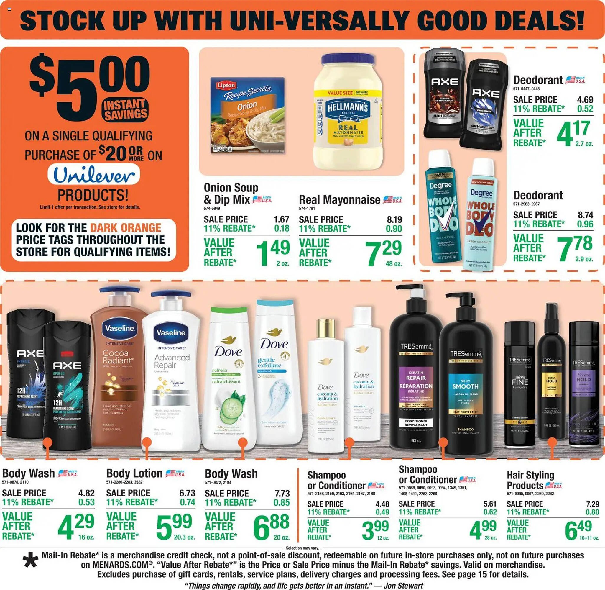 Menards weekly ad