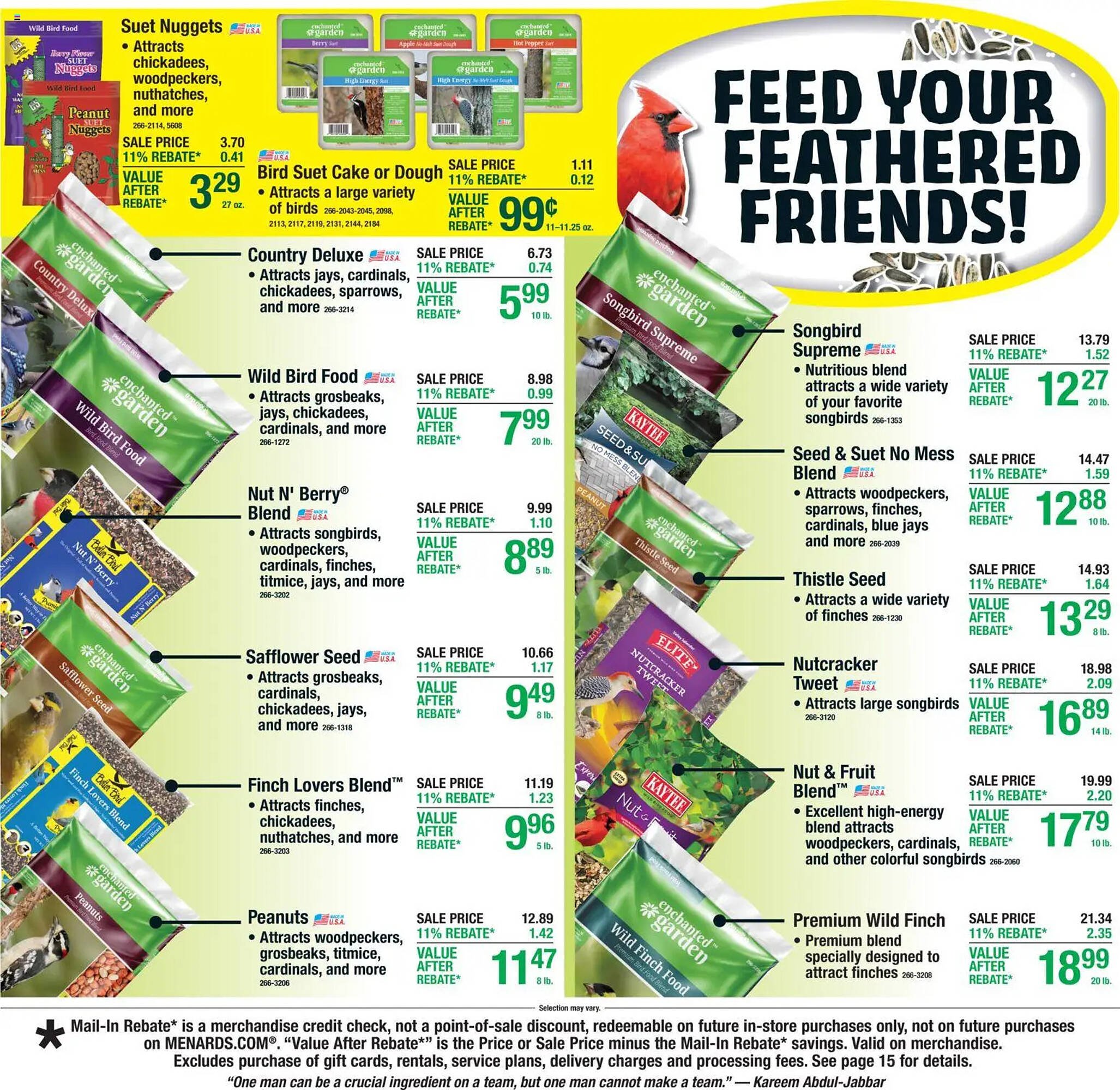 Menards weekly ad