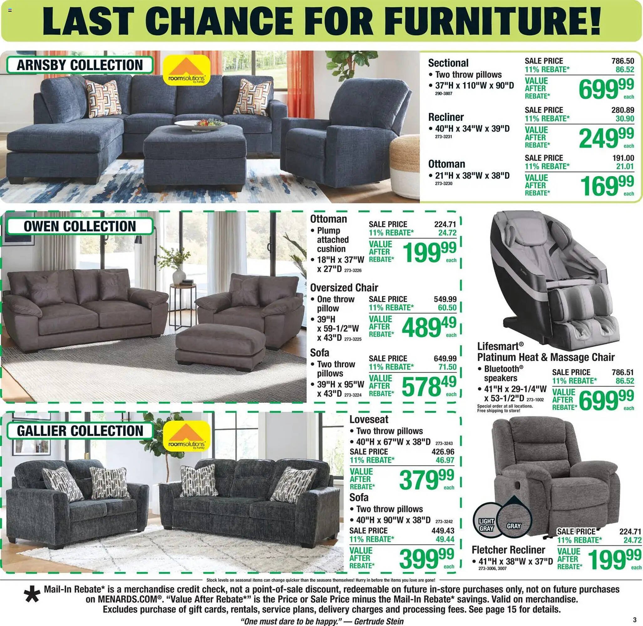 Menards weekly ad
