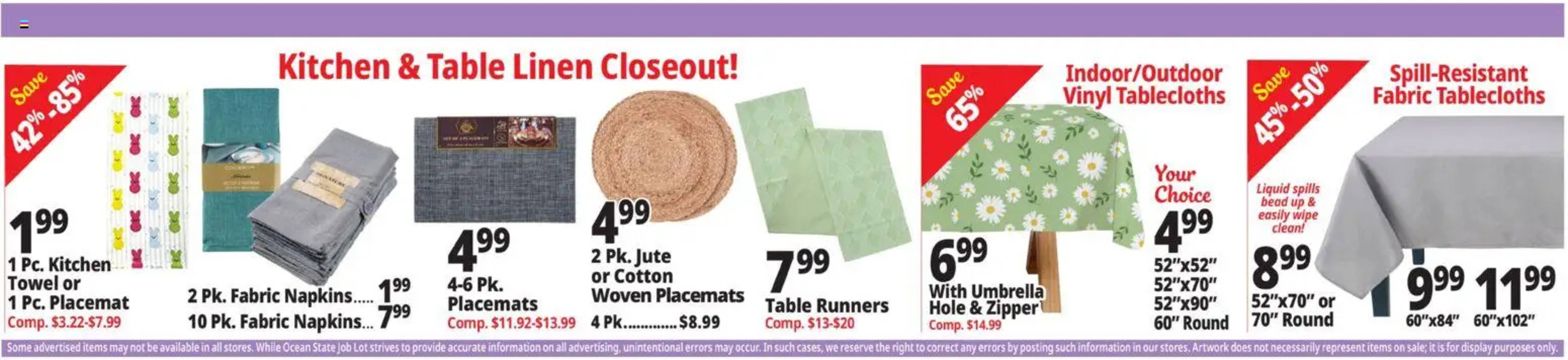 Ocean State Job Lot flyer