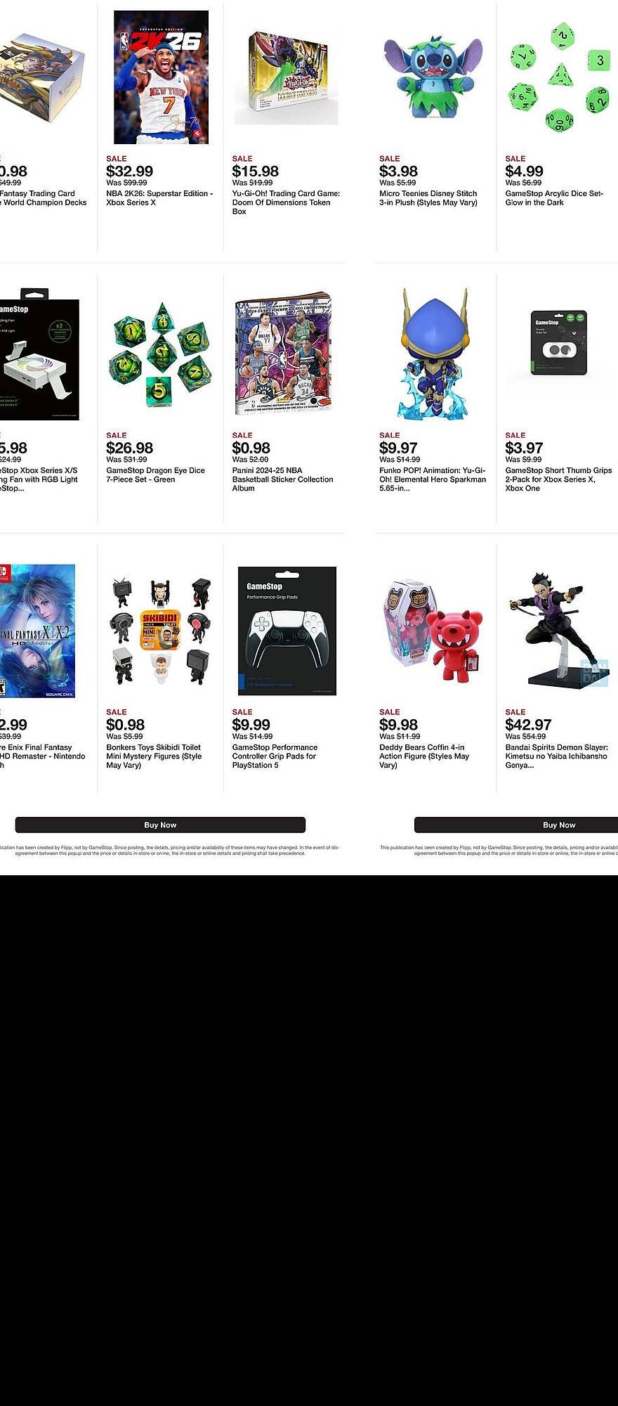 Game Stop weekly ad