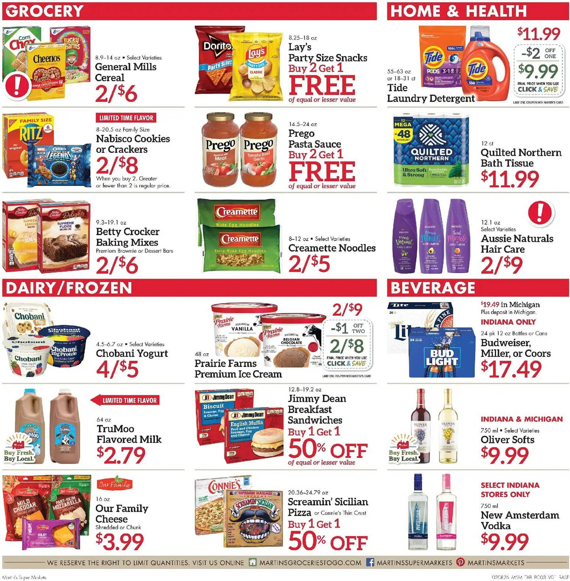 Martin's weekly ad