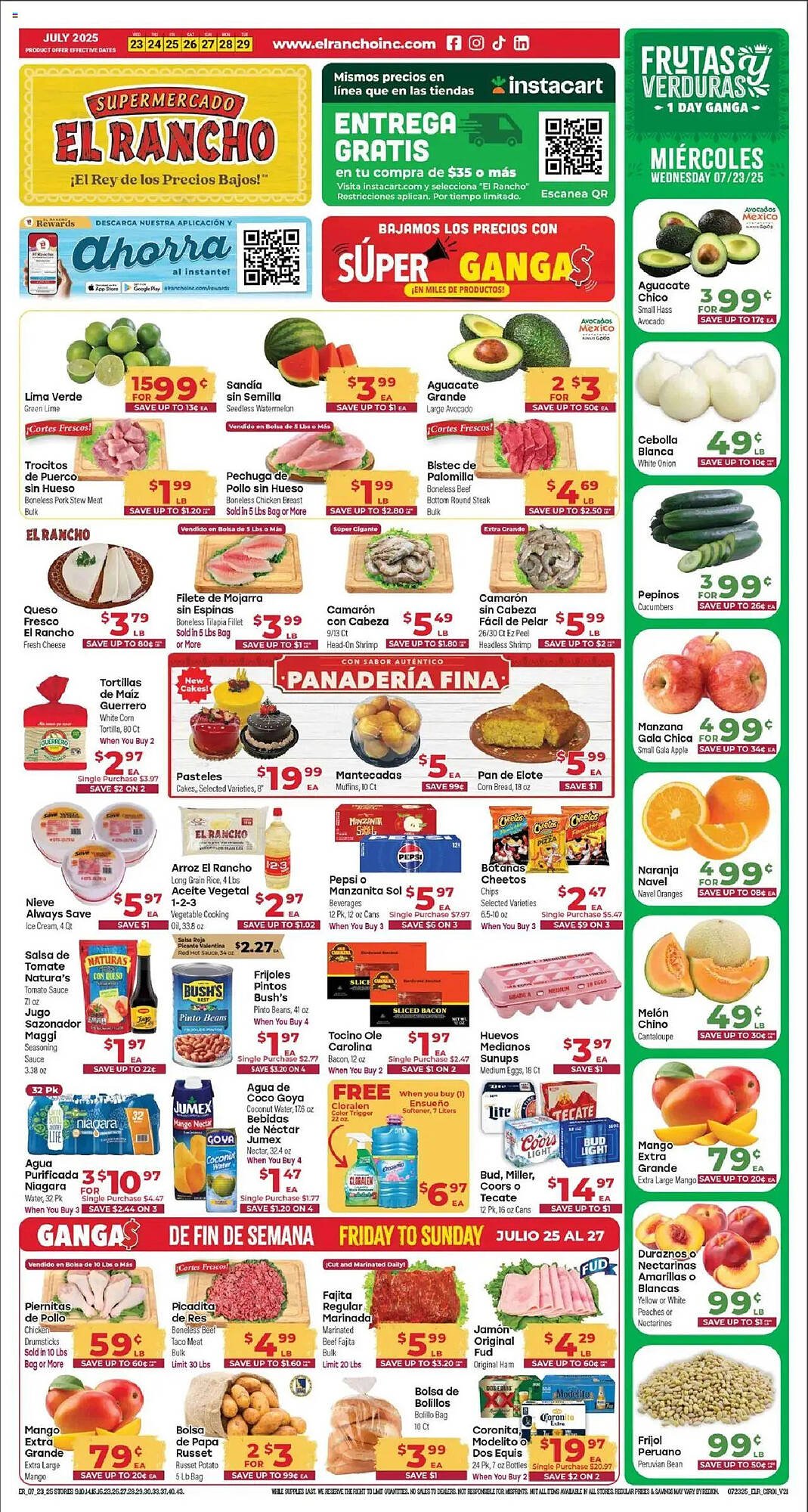 Supermercado El Rancho Weekly Ad (2025-07-23 - 2025-07-30) | 1