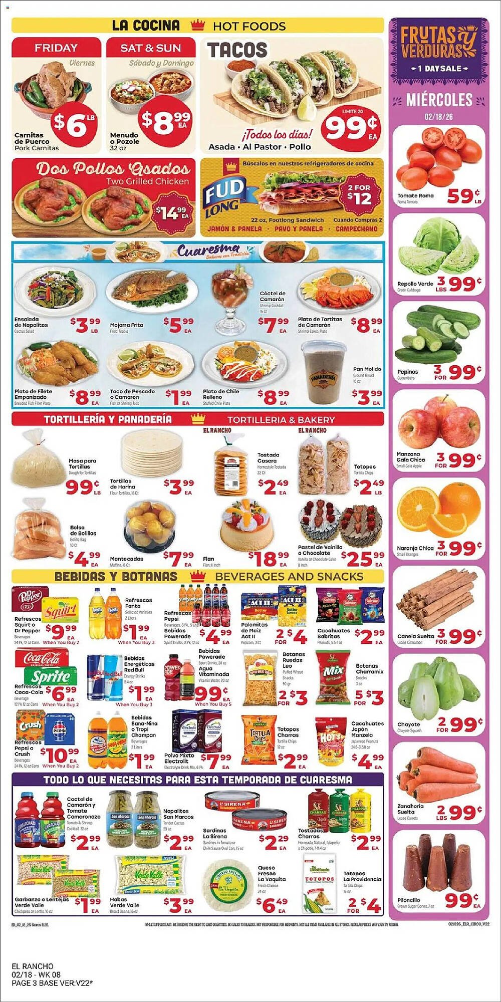 Supermercado El Rancho weekly ad