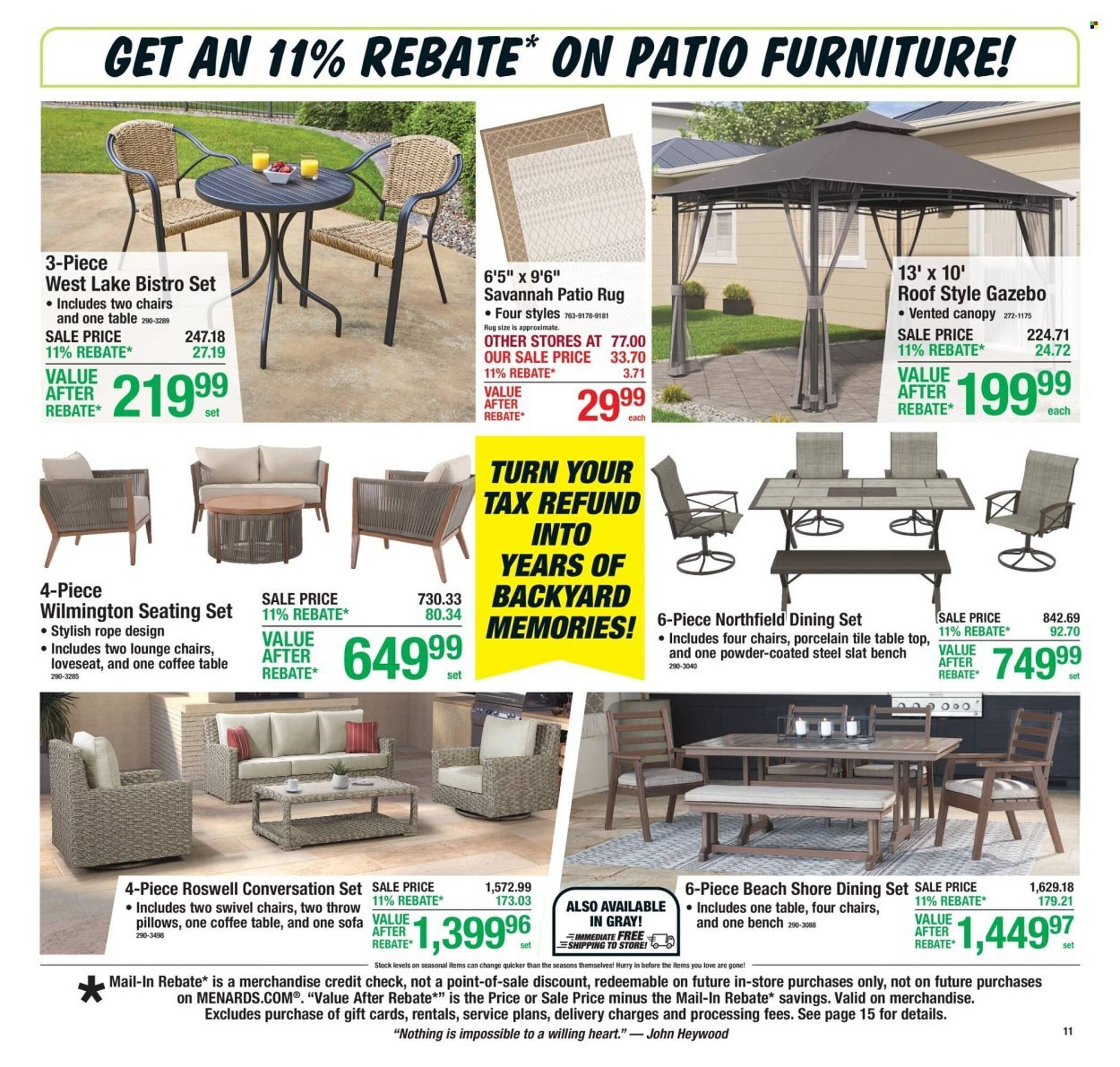 Menards weekly ad