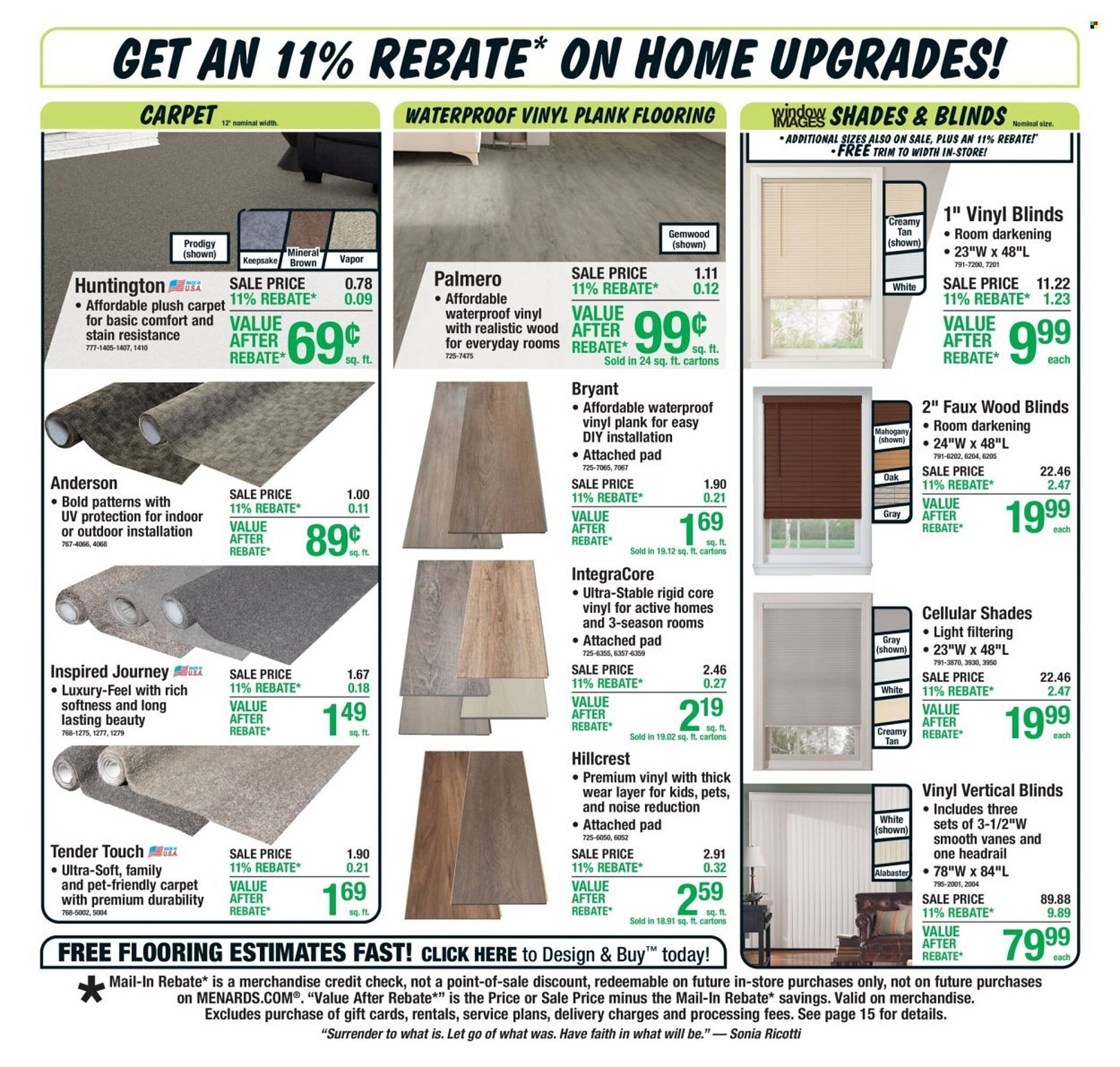 Menards weekly ad