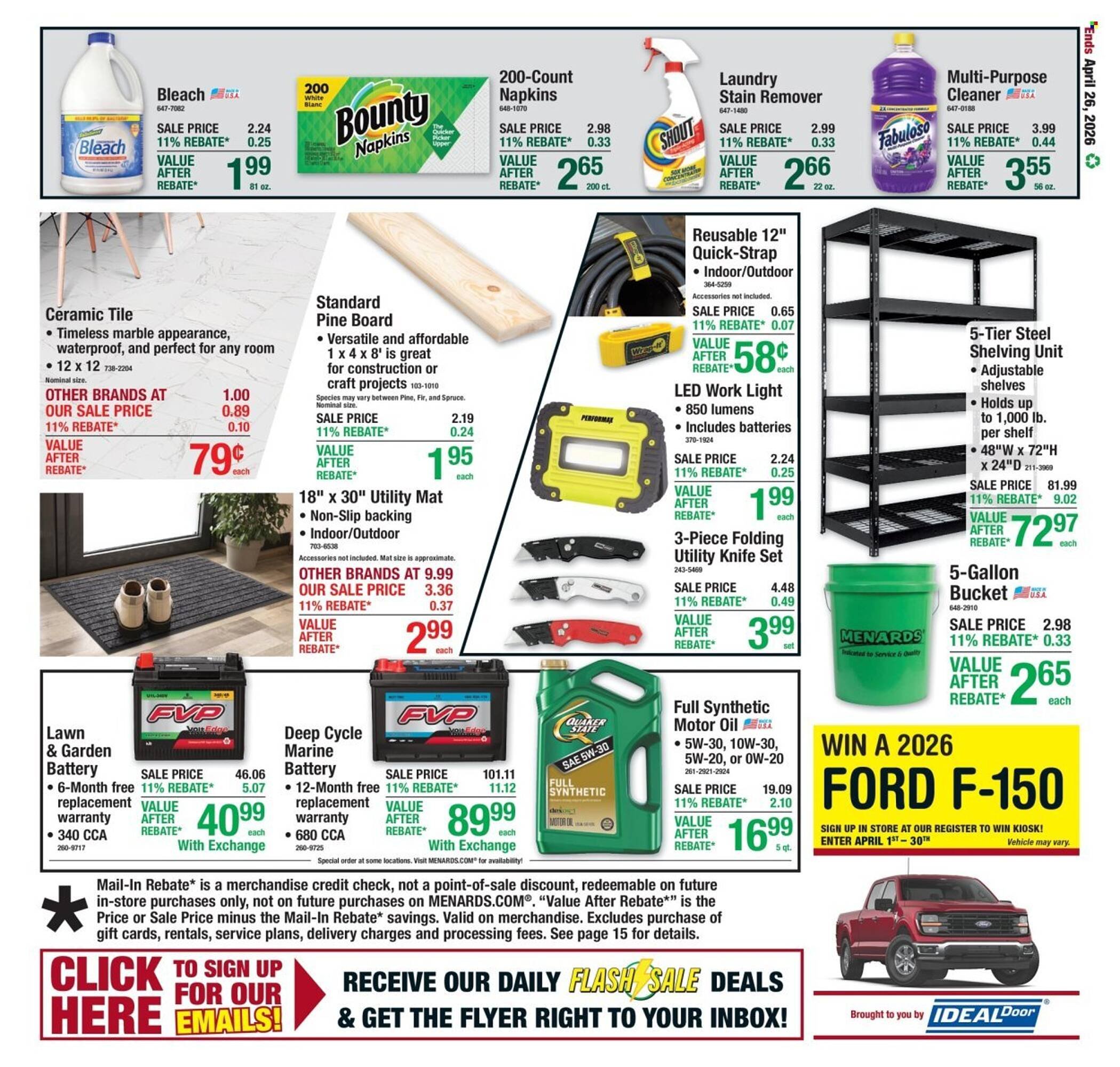 Menards weekly ad