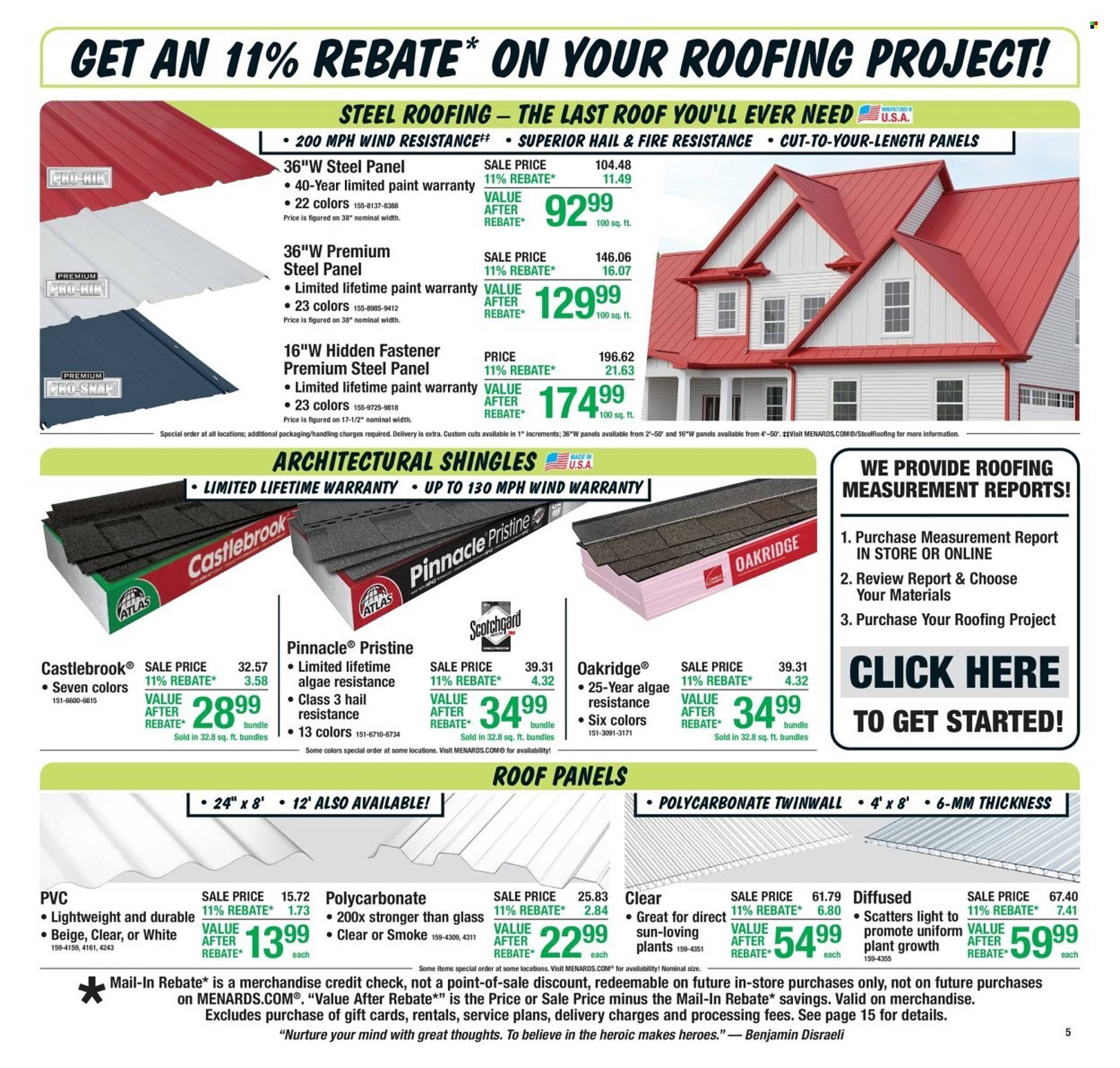 Menards weekly ad