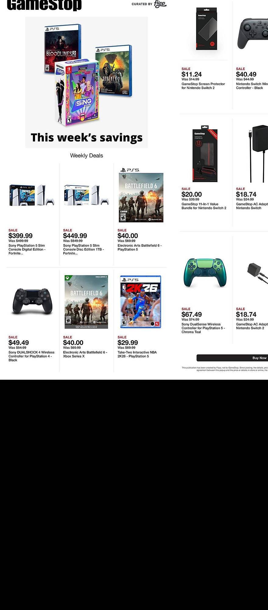 Game Stop weekly ad